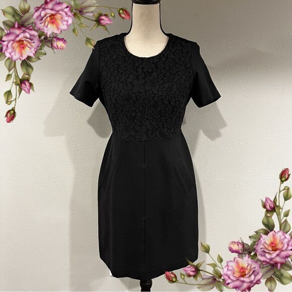 Land’s End short sleeve lace black dress - Picture 1 of 12